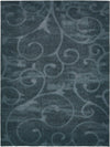 Botanical Bliss Shag Collection Area Rug - Blossomdale Rectangle Blue  lifestyle 7