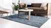 Botanical Bliss Shag Collection Area Rug - Blossomdale Rectangle Blue  lifestyle 24