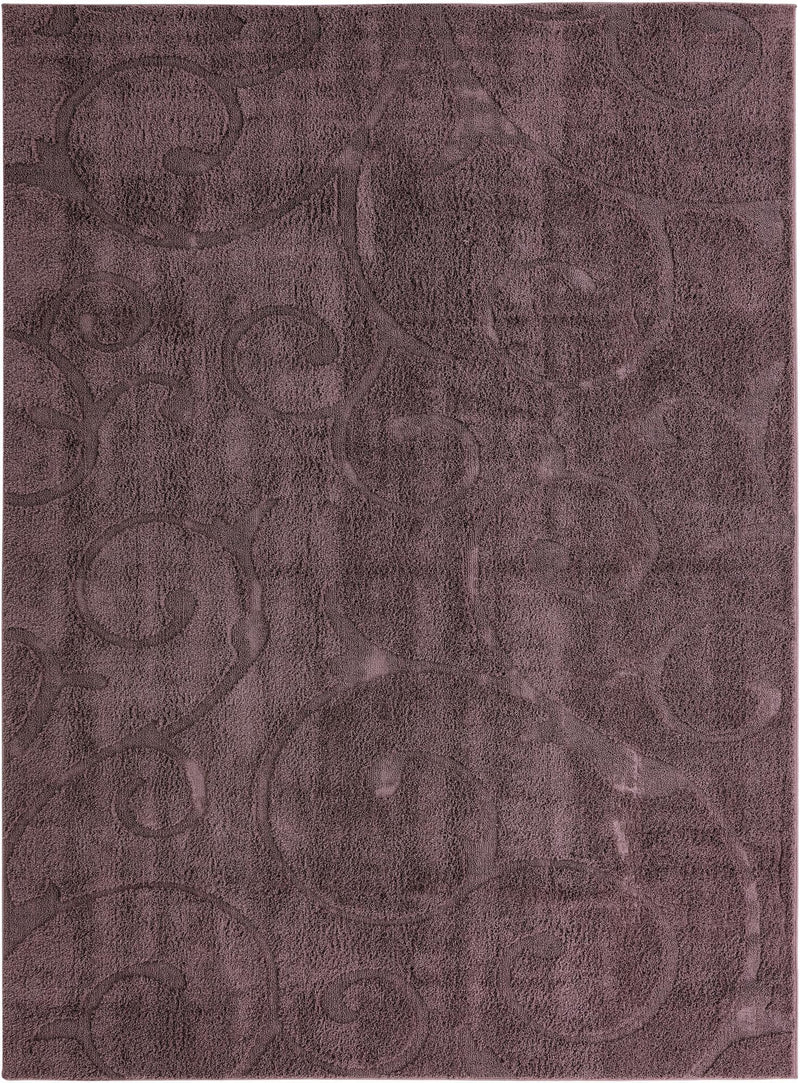 Botanical Bliss Shag Collection Area Rug - Blossomdale Rectangle Violet  lifestyle 12