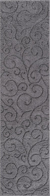 Botanical Bliss Shag Collection Area Rug - Blossomdale Runner Dark Gray  lifestyle 173