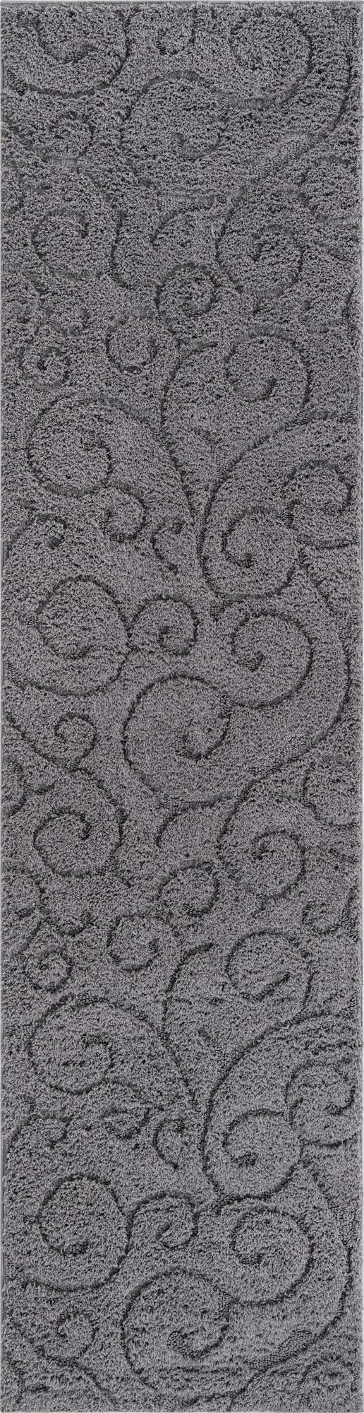 Botanical Bliss Shag Collection Area Rug - Blossomdale Runner Dark Gray  lifestyle 173