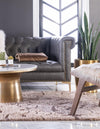 Botanical Bliss Shag Collection Area Rug - Blossomdale Rectangle Light Brown  lifestyle 38