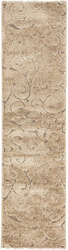 Botanical Bliss Shag Collection Area Rug - Blossomdale Runner Light Brown  lifestyle 180