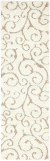 Botanical Bliss Shag Collection Area Rug - Blossomdale Runner Brown and Ivory  lifestyle 172