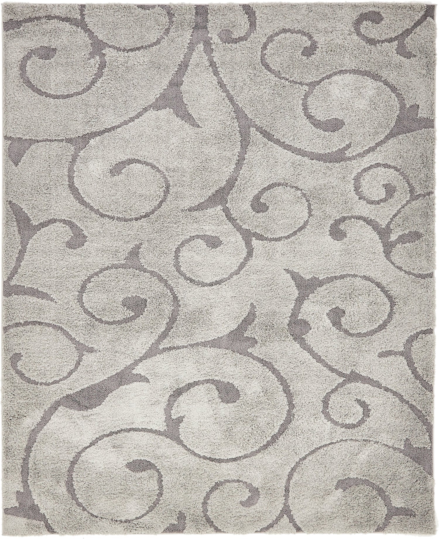 Botanical Bliss Shag Collection Area Rug - Blossomdale Rectangle Light Gray and Gray  lifestyle 2