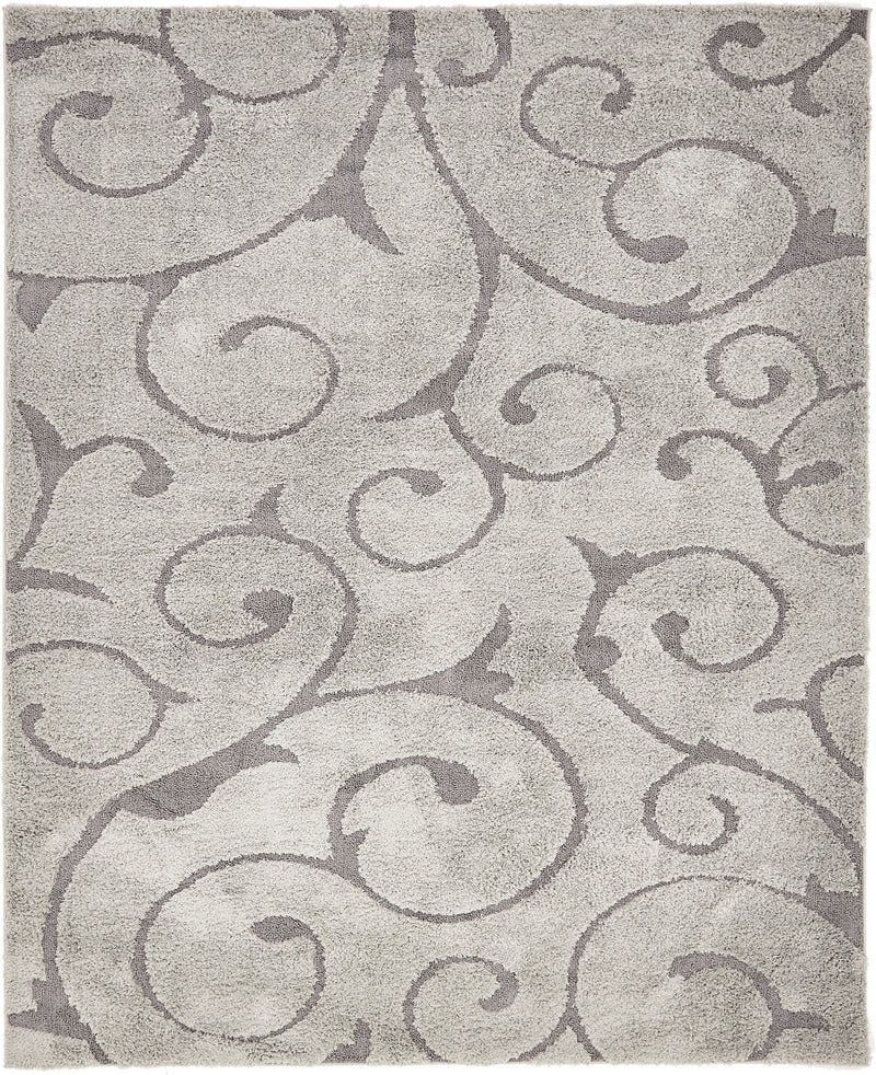 Botanical Bliss Shag Collection Area Rug - Blossomdale Rectangle Light Gray and Gray  lifestyle 2