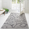 Botanical Bliss Shag Collection Area Rug - Blossomdale Rectangle Light Gray and Gray  lifestyle 44