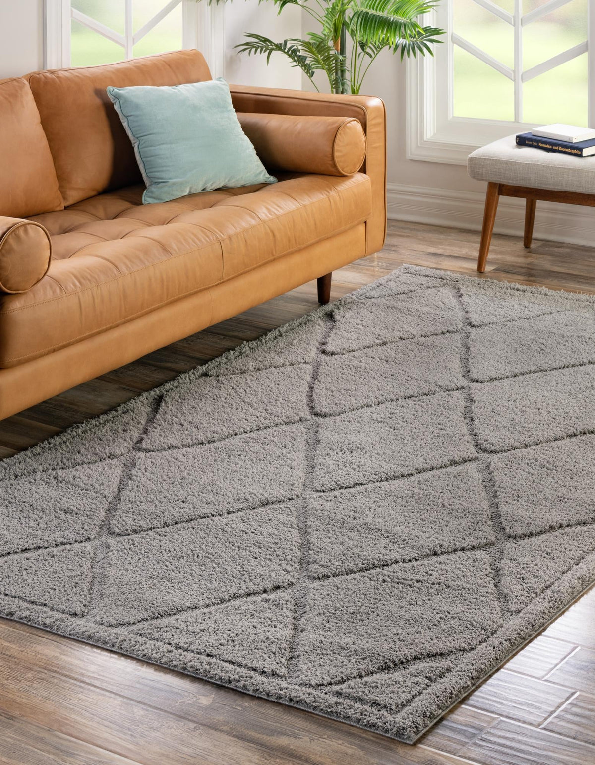 Trellis Haven Collection Area Rug - Havenwood Rectangle Gray  lifestyle 7