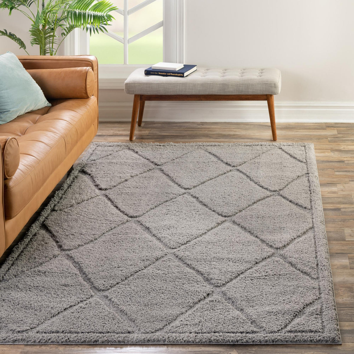 Trellis Haven Collection Area Rug - Havenwood Rectangle Gray  lifestyle 70