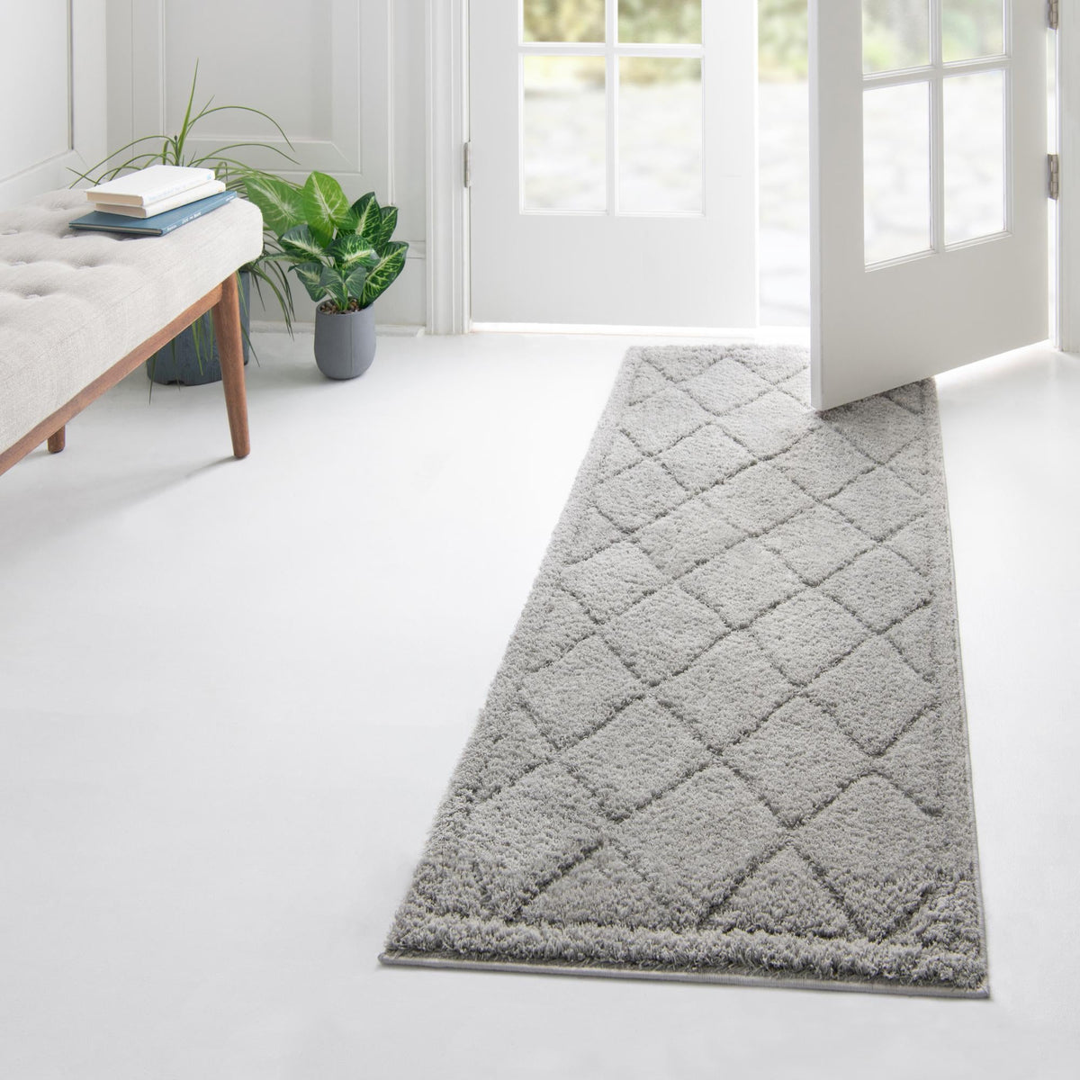 Trellis Haven Collection Area Rug - Havenwood Runner Gray  lifestyle 119