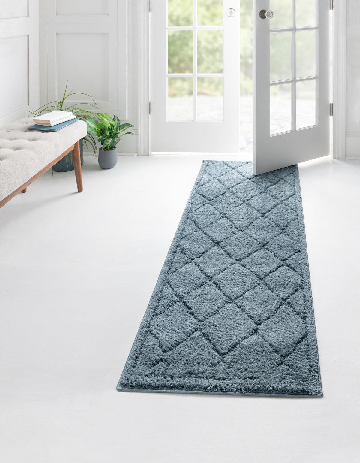 Trellis Haven Collection Area Rug - Havenwood Runner Light Blue  lifestyle 77
