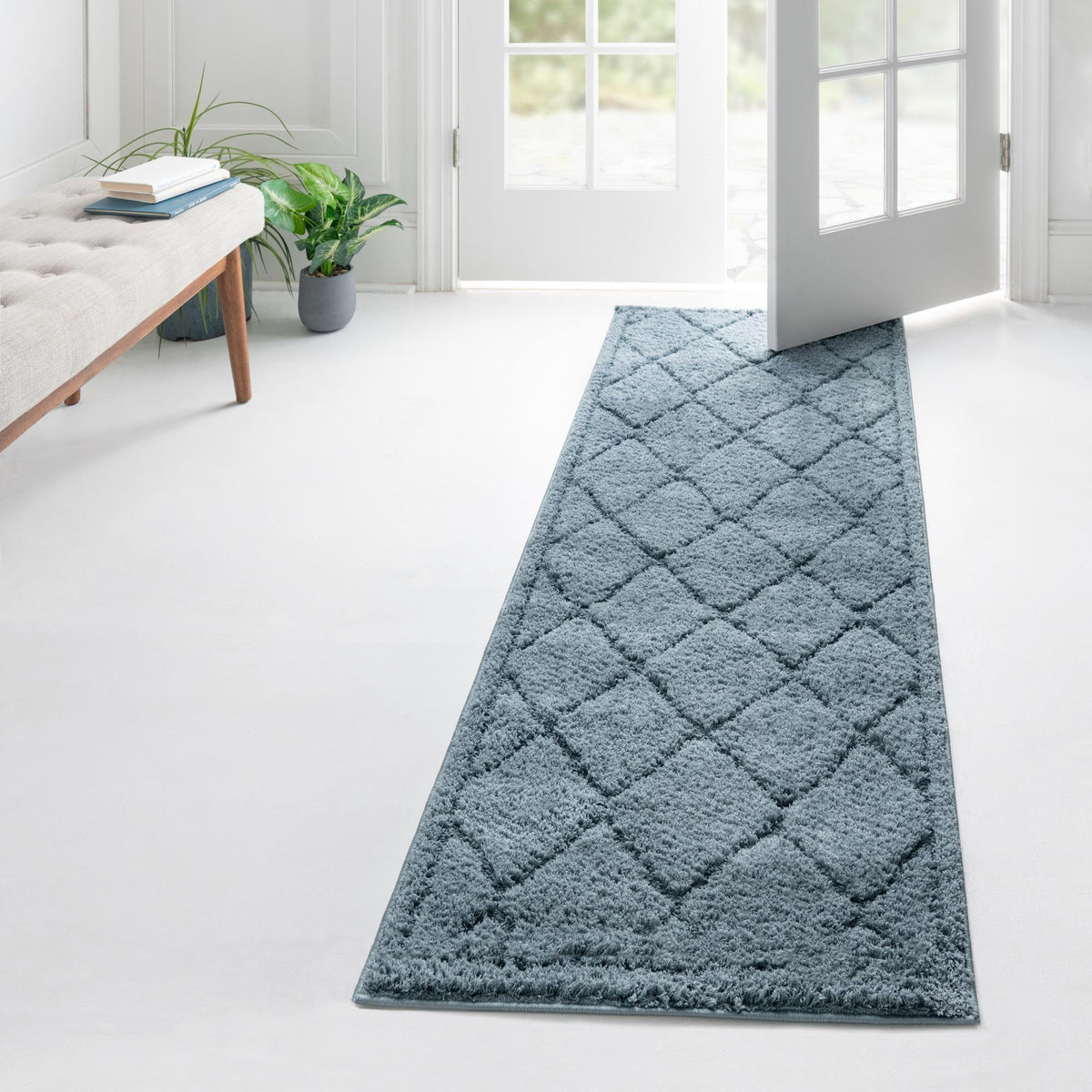 Trellis Haven Collection Area Rug - Havenwood Runner Light Blue  lifestyle 121