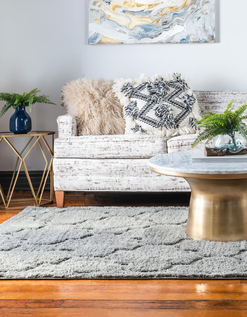 Trellis Haven Collection Area Rug -  Havencrest Rectangle Gray  lifestyle 12