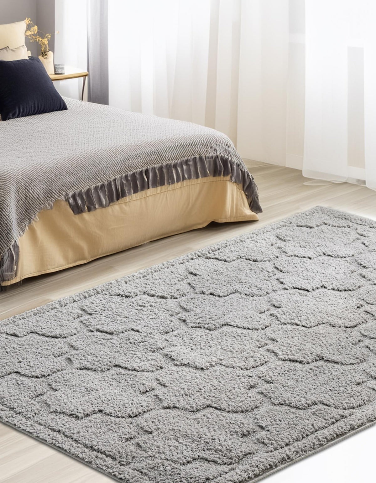 Trellis Haven Collection Area Rug -  Havencrest Rectangle Gray  lifestyle 17