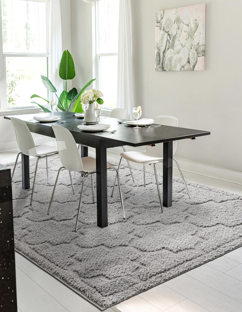 Trellis Haven Collection Area Rug -  Havencrest Rectangle Gray  lifestyle 25