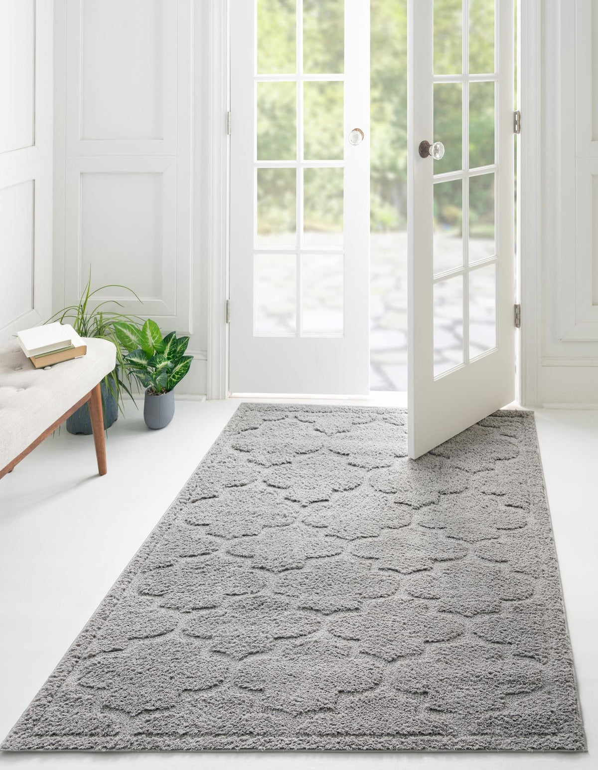 Trellis Haven Collection Area Rug -  Havencrest Rectangle Gray  lifestyle 29