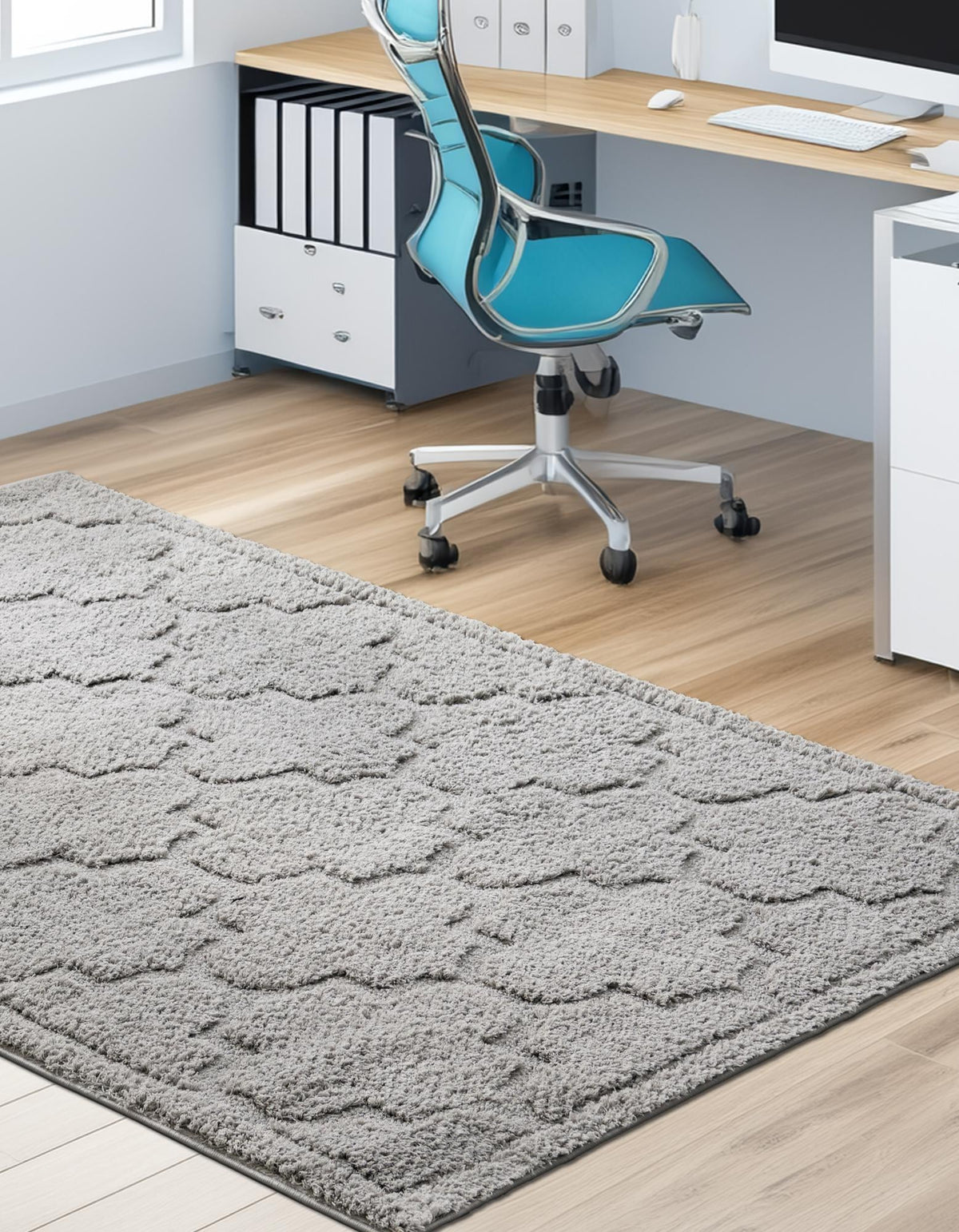 Trellis Haven Collection Area Rug -  Havencrest Rectangle Gray  lifestyle 33