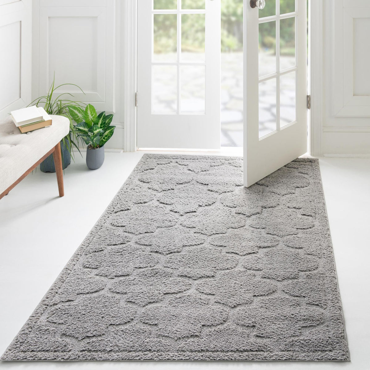 Trellis Haven Collection Area Rug -  Havencrest Rectangle Gray  lifestyle 78
