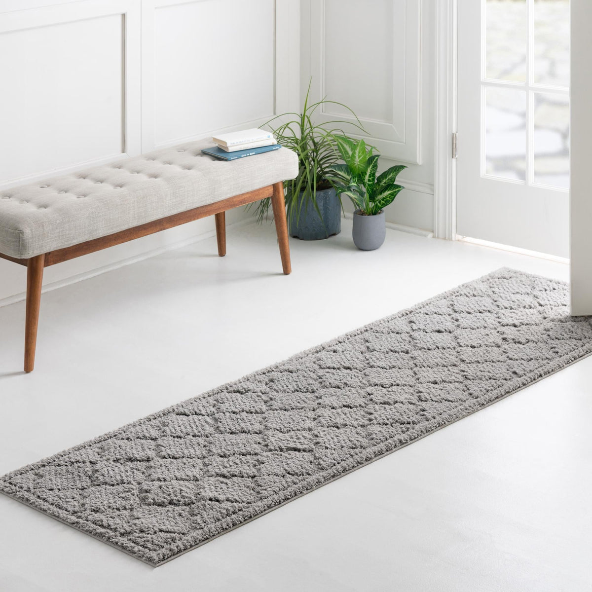 Trellis Haven Collection Area Rug -  Havencrest Runner Gray  lifestyle 105