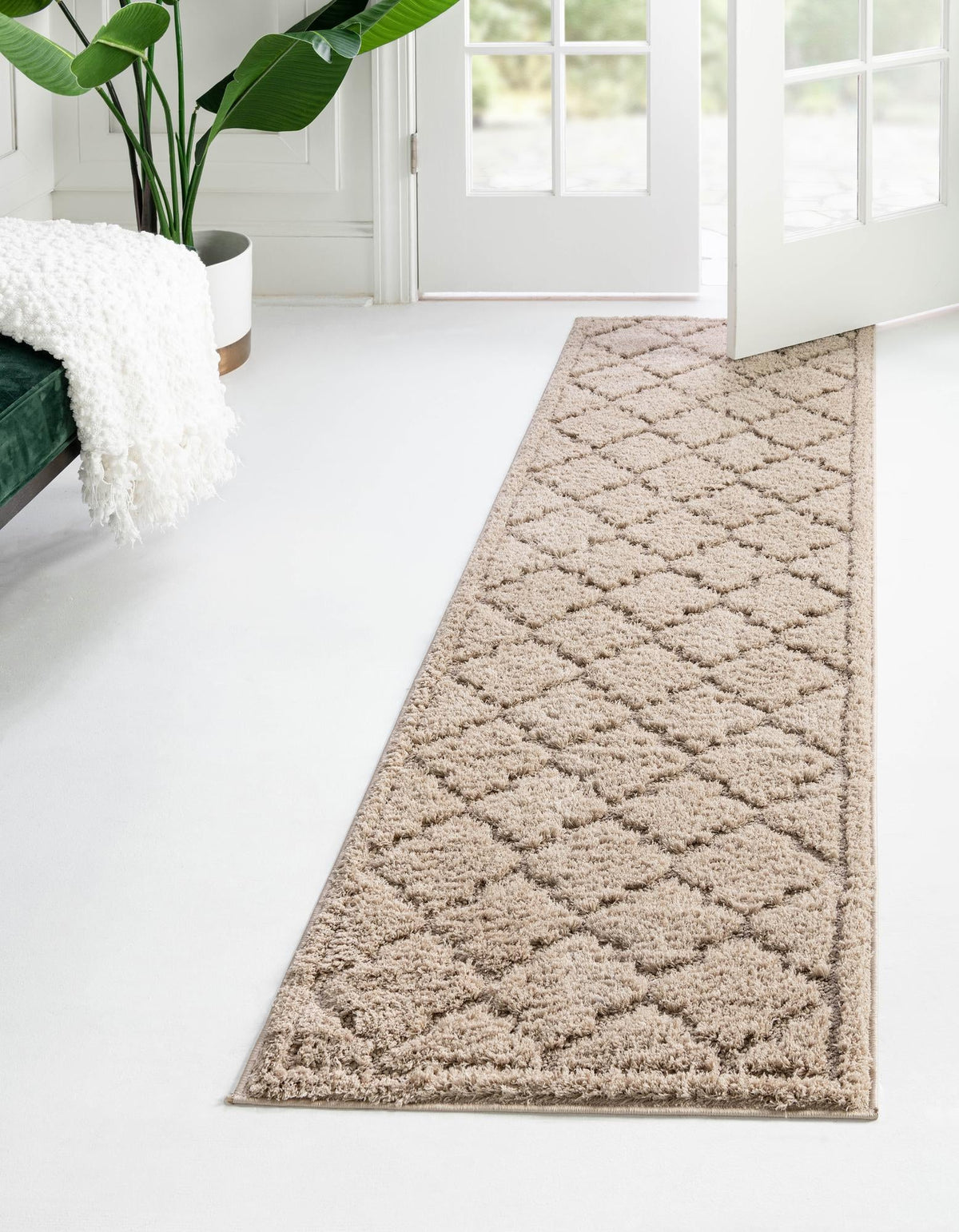 Trellis Haven Collection Area Rug -  Havencrest Runner Beige  lifestyle 85