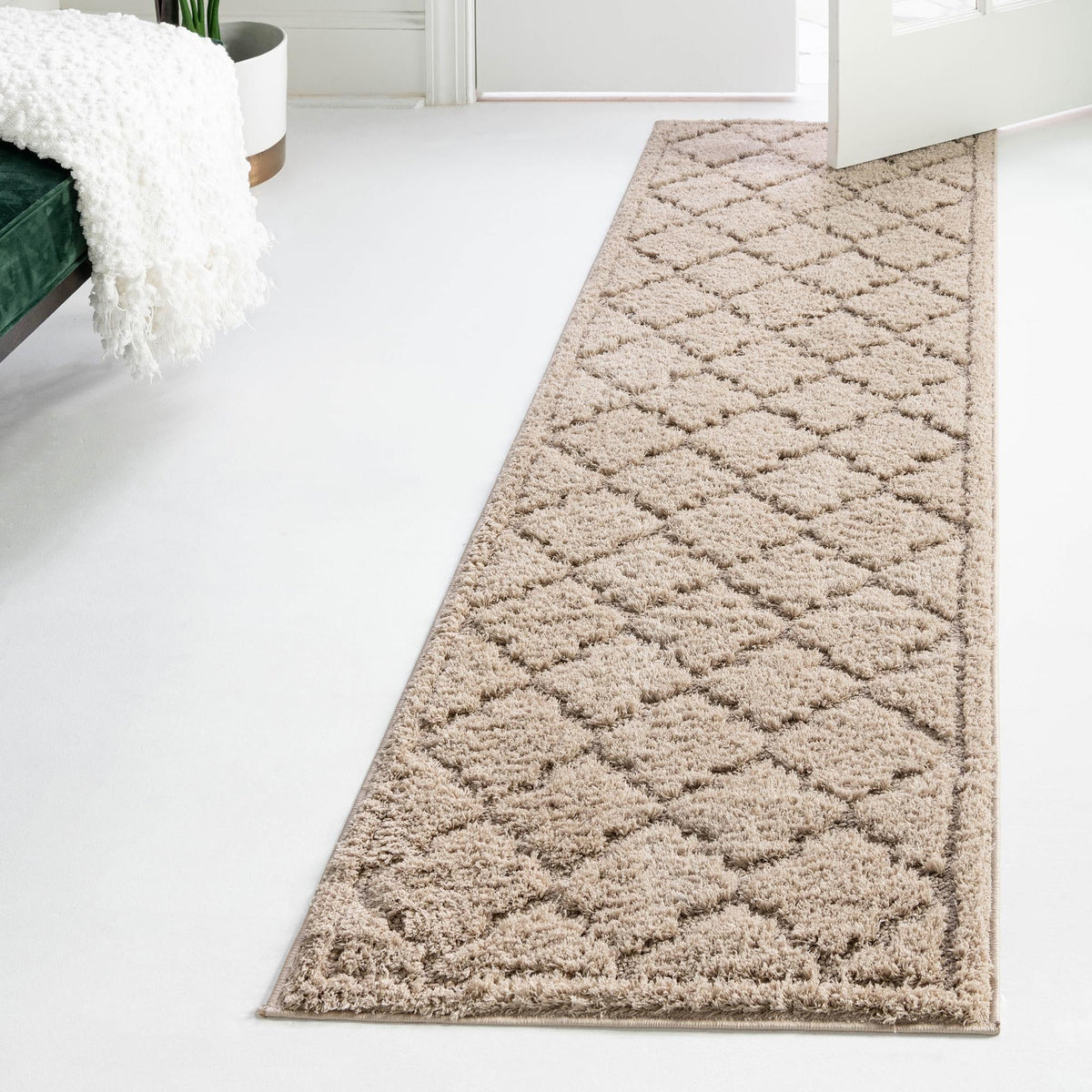 Trellis Haven Collection Area Rug -  Havencrest Runner Beige  lifestyle 102