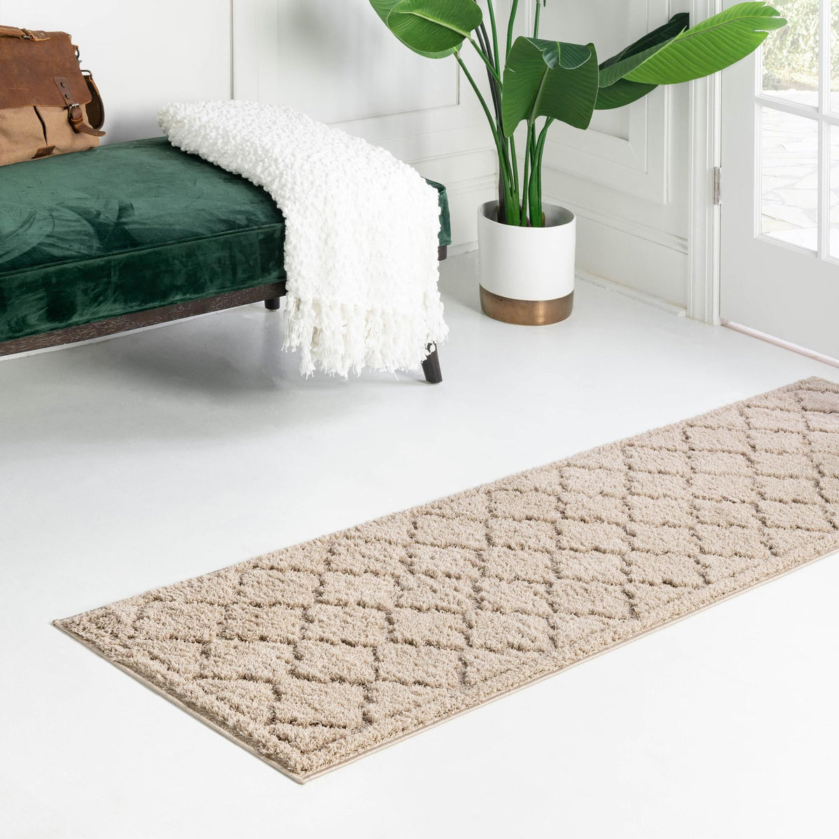 Trellis Haven Collection Area Rug -  Havencrest Runner Beige  lifestyle 106