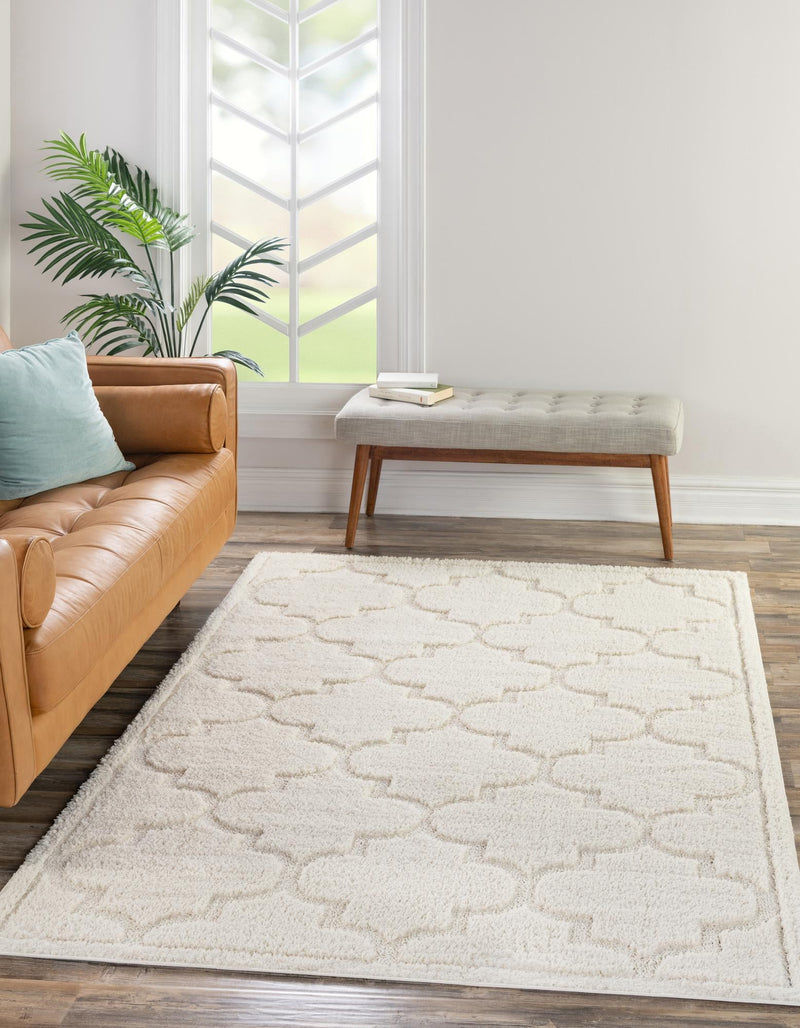 Trellis Haven Collection Area Rug -  Havencrest Rectangle Ivory  lifestyle 3