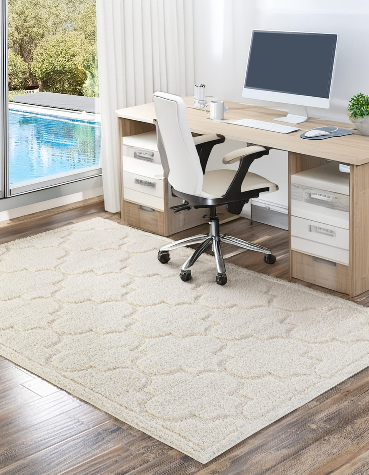 Trellis Haven Collection Area Rug -  Havencrest Rectangle Ivory  lifestyle 8