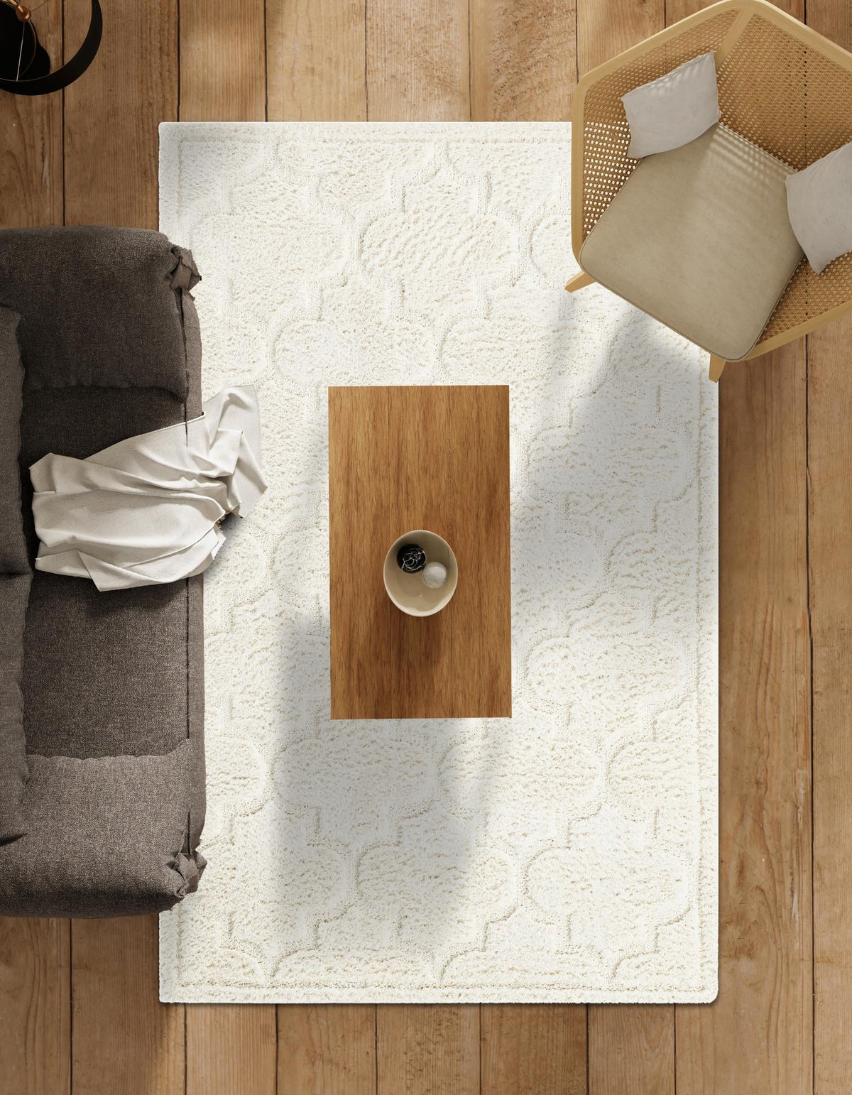 Trellis Haven Collection Area Rug -  Havencrest Rectangle Ivory  lifestyle 42