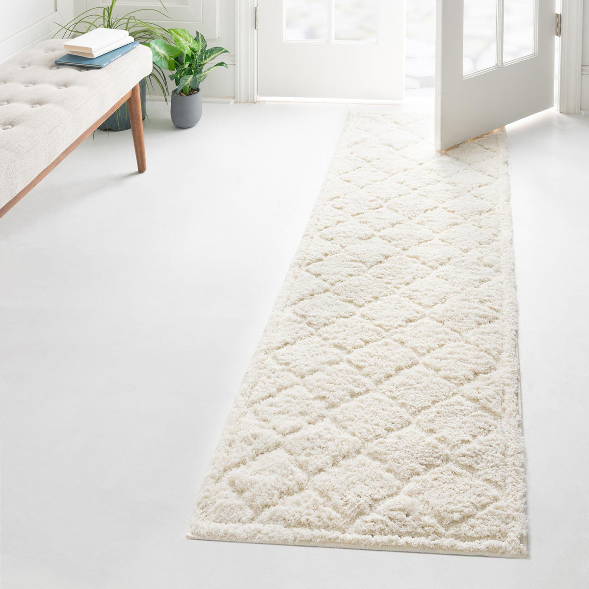 Trellis Haven Collection Area Rug -  Havencrest Runner Ivory  lifestyle 103