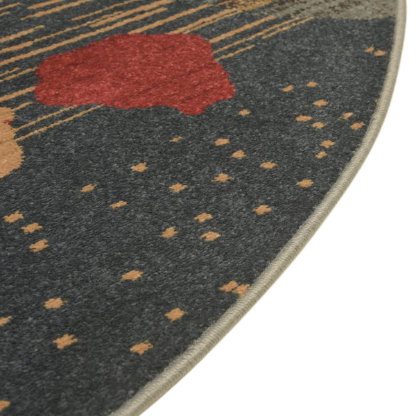 Zagros Oasis Collection Area Rug -  Qasr-e Shirin Round Dark Blue  lifestyle 20