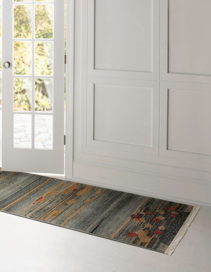 Zagros Oasis Collection Area Rug -  Qasr-e Shirin Runner Dark Blue  lifestyle 15