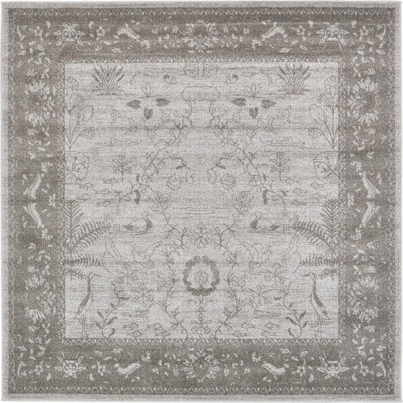 Horizon Collection Area Rug -  Apex (Light Gray) Square Light Gray  lifestyle 23
