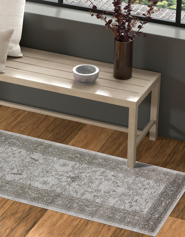 Horizon Collection Area Rug -  Apex (Light Gray) Runner Light Gray  lifestyle 61