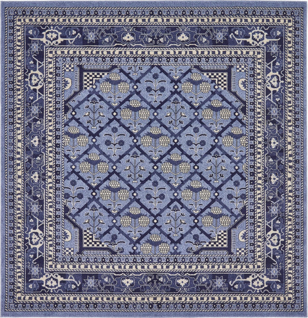 Horizon Collection Area Rug -  Aurora Square Blue  lifestyle 24
