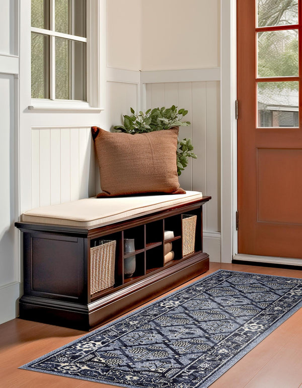 Horizon Collection Area Rug -  Aurora Runner Blue  lifestyle 54