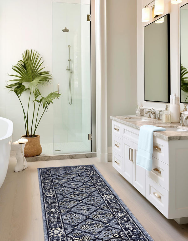 Horizon Collection Area Rug -  Aurora Runner Blue  lifestyle 62