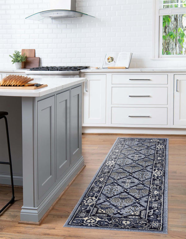 Horizon Collection Area Rug -  Aurora Runner Blue  lifestyle 78