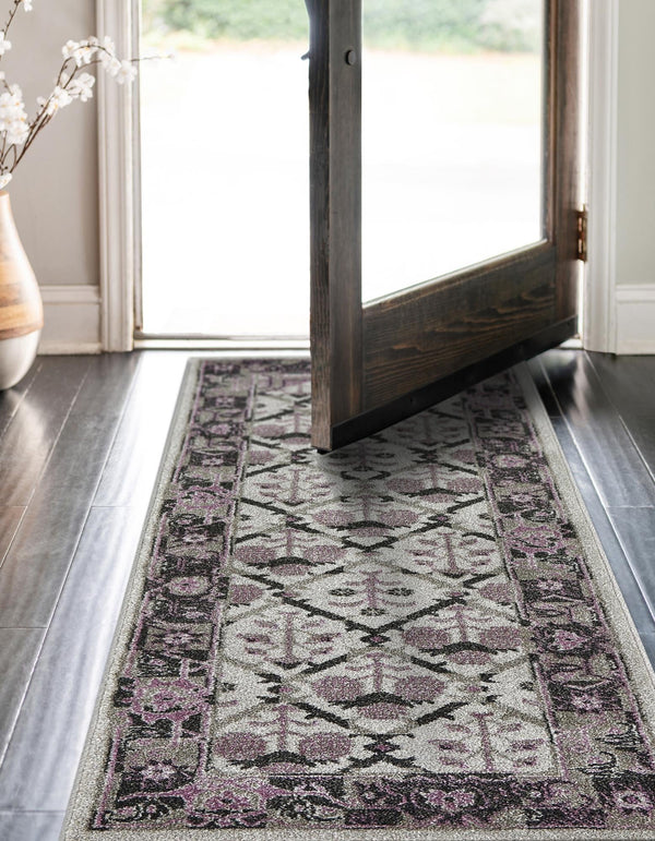 Horizon Collection Area Rug -  Aurora Runner Light Gray  lifestyle 52