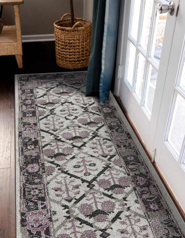 Horizon Collection Area Rug -  Aurora Runner Light Gray  lifestyle 65