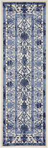 Horizon Collection Area Rug -  Sierra Runner Ivory and Blue  lifestyle 30