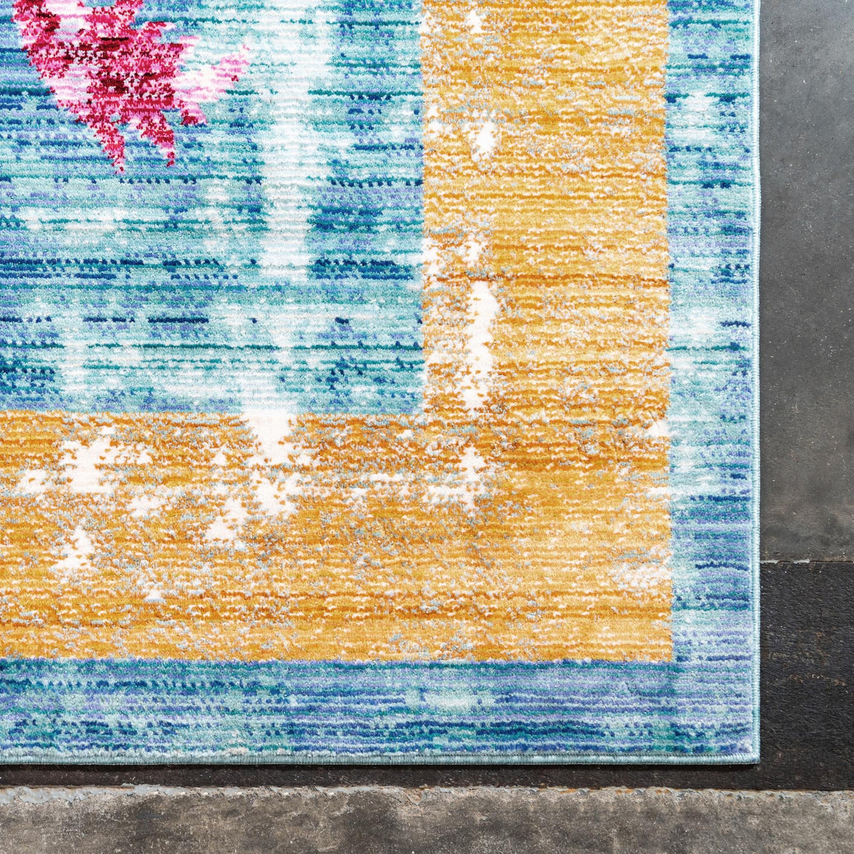 Lagoon Luxe Collection Area Rug -  Dockside Rectangle Blue  lifestyle 9