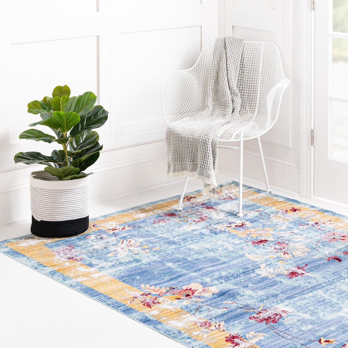 Lagoon Luxe Collection Area Rug -  Dockside Rectangle Blue  lifestyle 12
