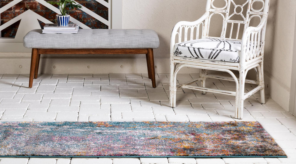 Serenade Oasis Collection Area Rug -  Bliss Runner Blue  lifestyle 19