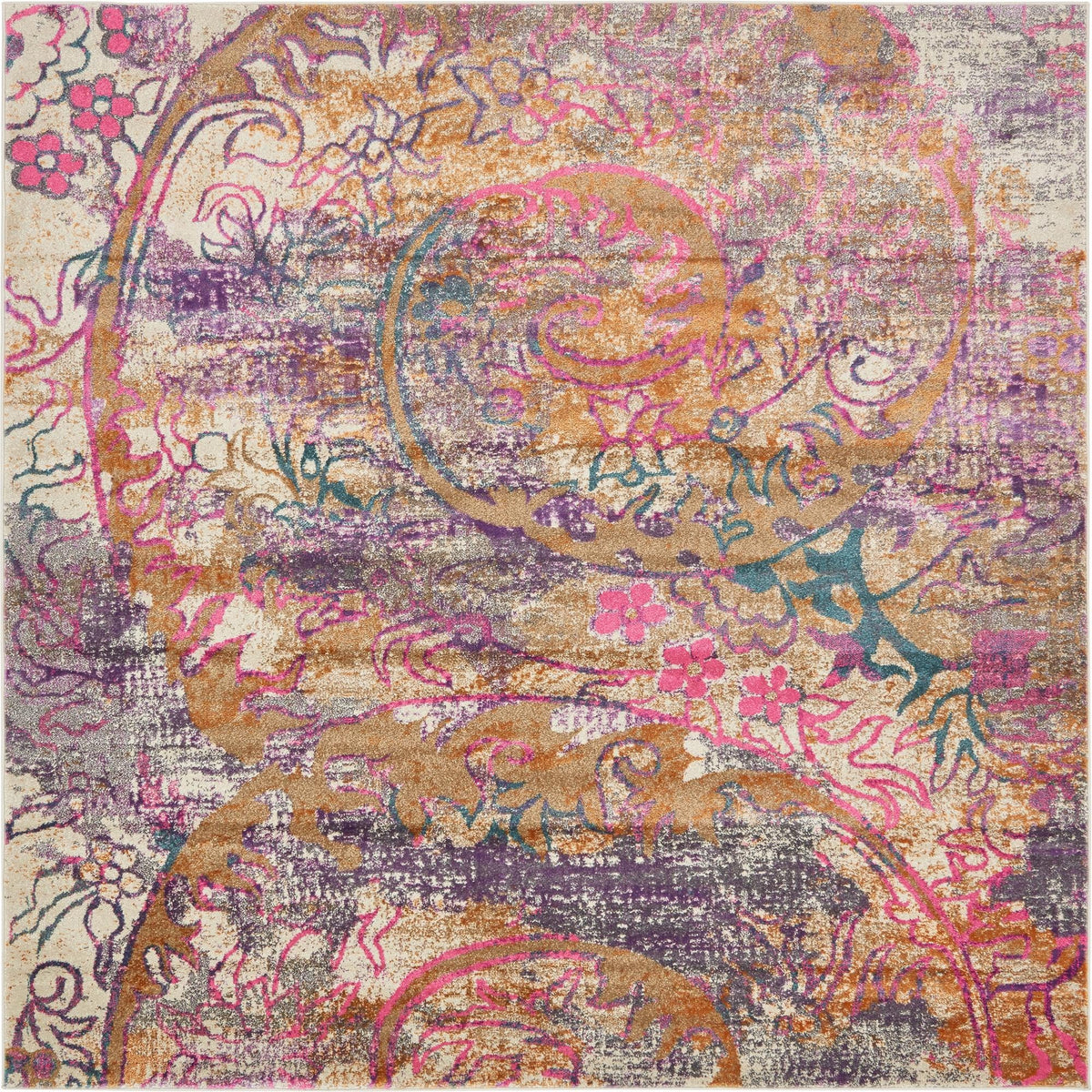 Serenade Oasis Collection Area Rug -  Euphoria Square Dark Beige  lifestyle 9