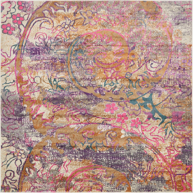 Serenade Oasis Collection Area Rug -  Euphoria Square Dark Beige  lifestyle 9
