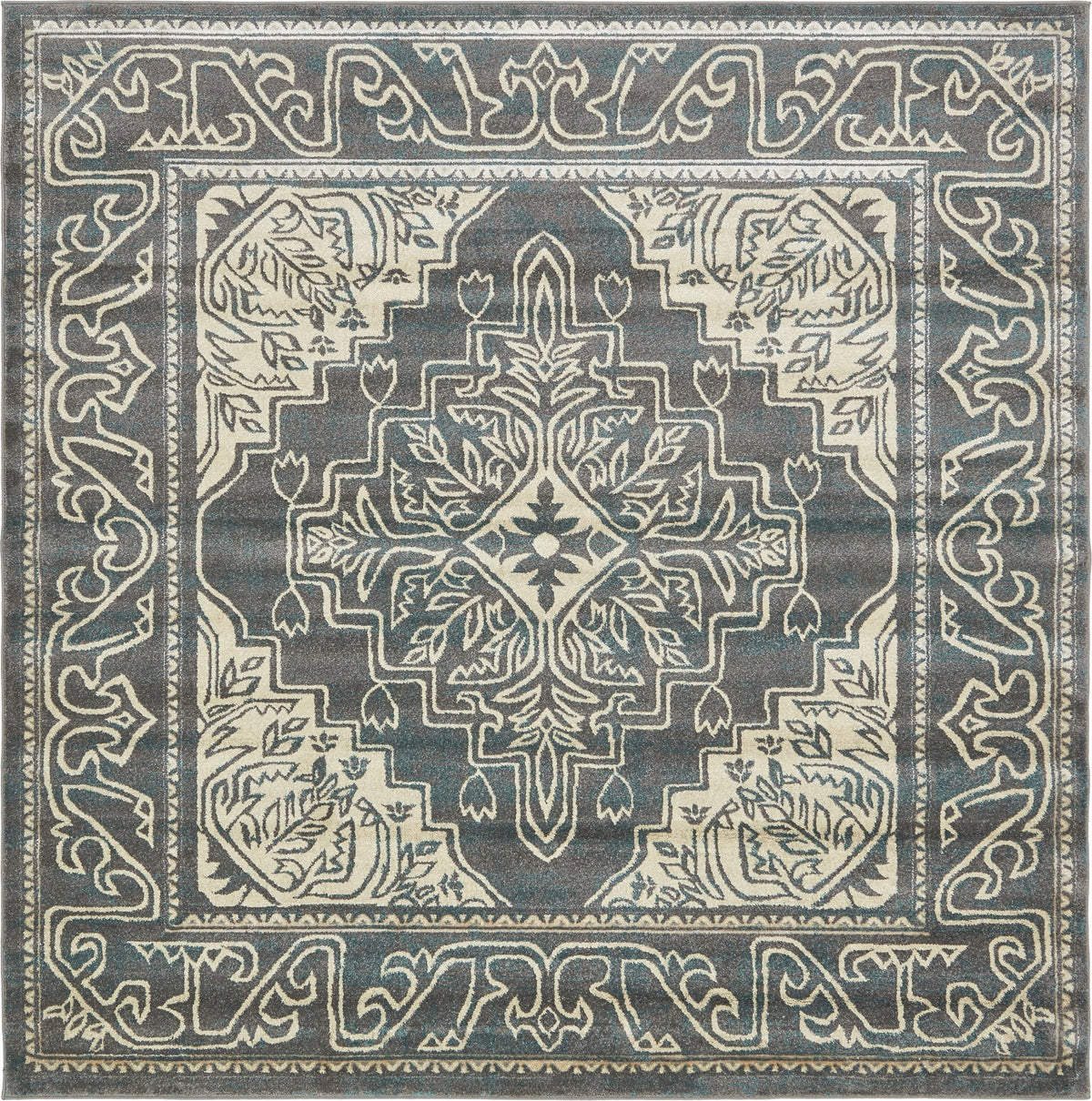Serenade Oasis Collection Area Rug -  Utopia Square Gray  lifestyle 32