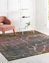 Serenade Oasis Collection Area Rug -  Oasis Square Gray  lifestyle 39