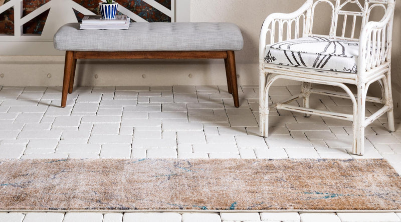 Serenade Oasis Collection Area Rug -  Oasis Runner Light Brown  lifestyle 36