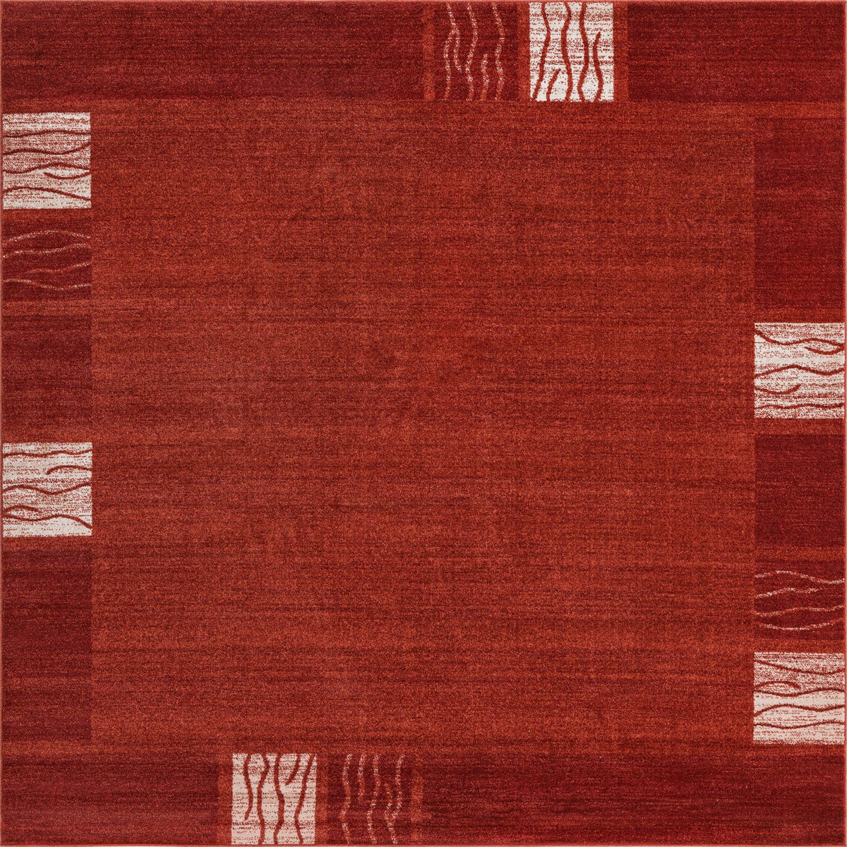 Studio Haven Collection Area Rug - Atelier Square Terracotta  lifestyle 101